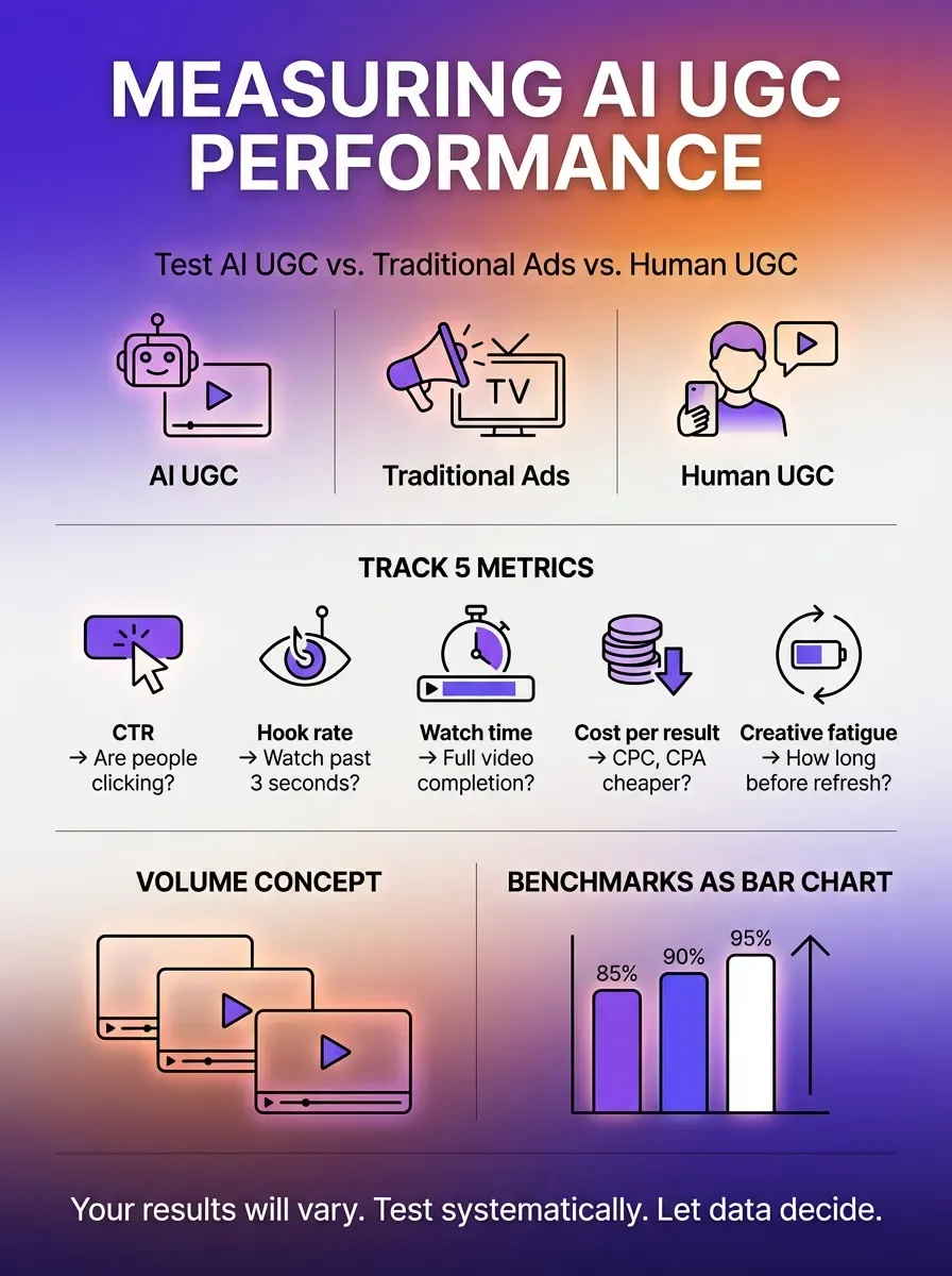Measuring AI UGC performance - a diagram.
