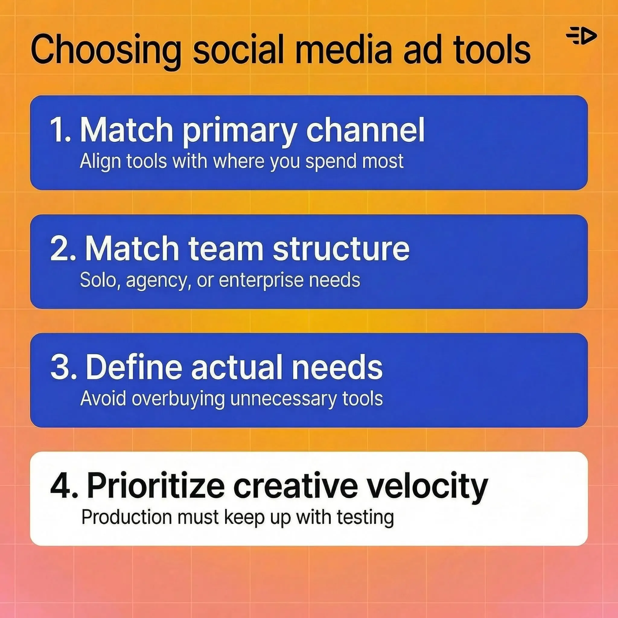 Choosing social media ad tool