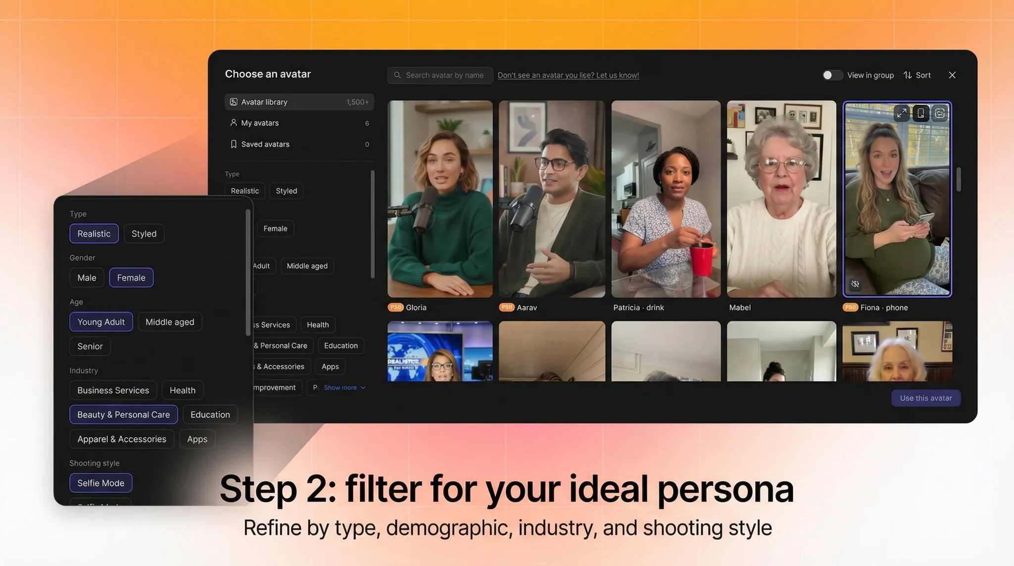Step 3: Filter your persona
