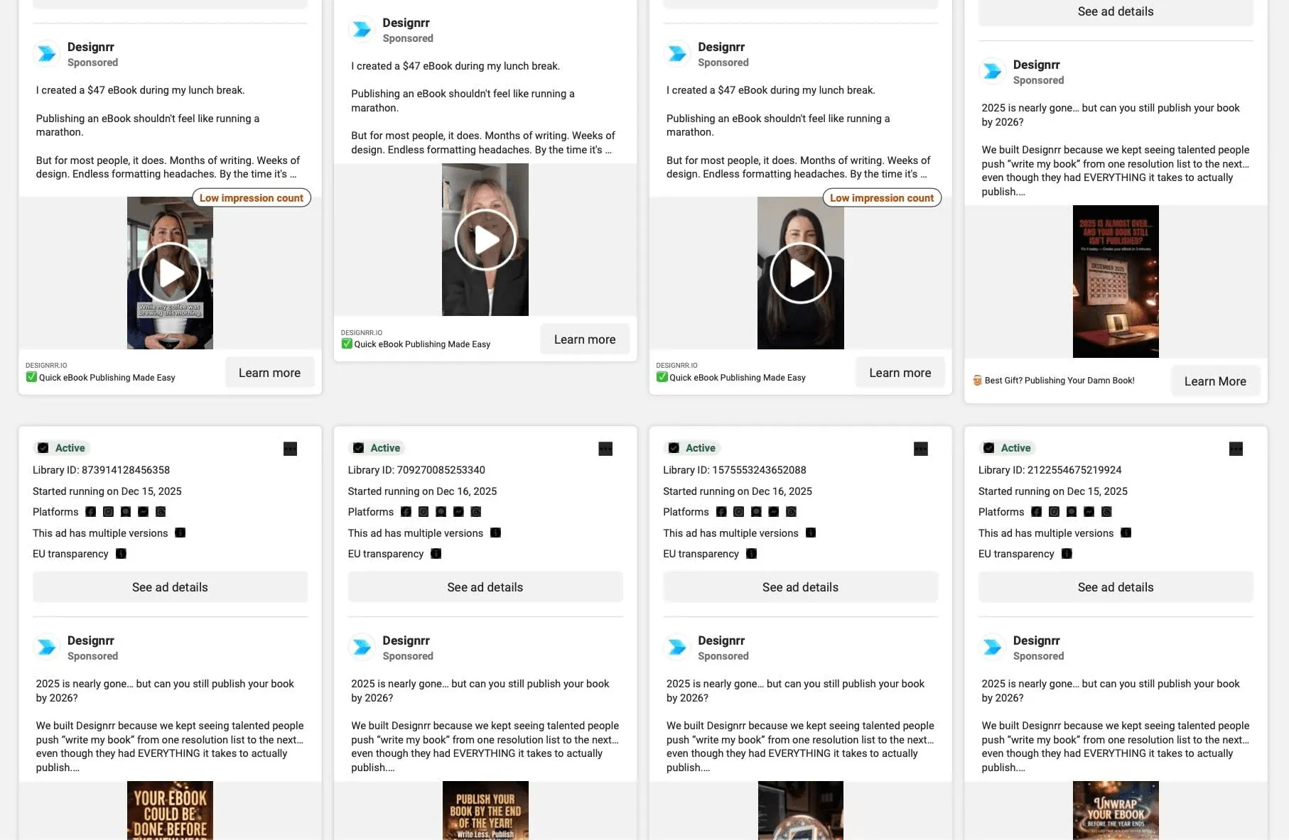 Designrr Meta ads library