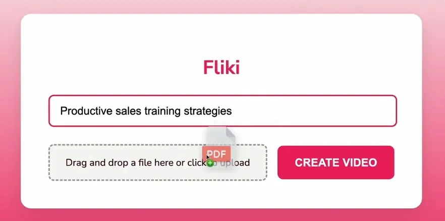 Fliki text prompt