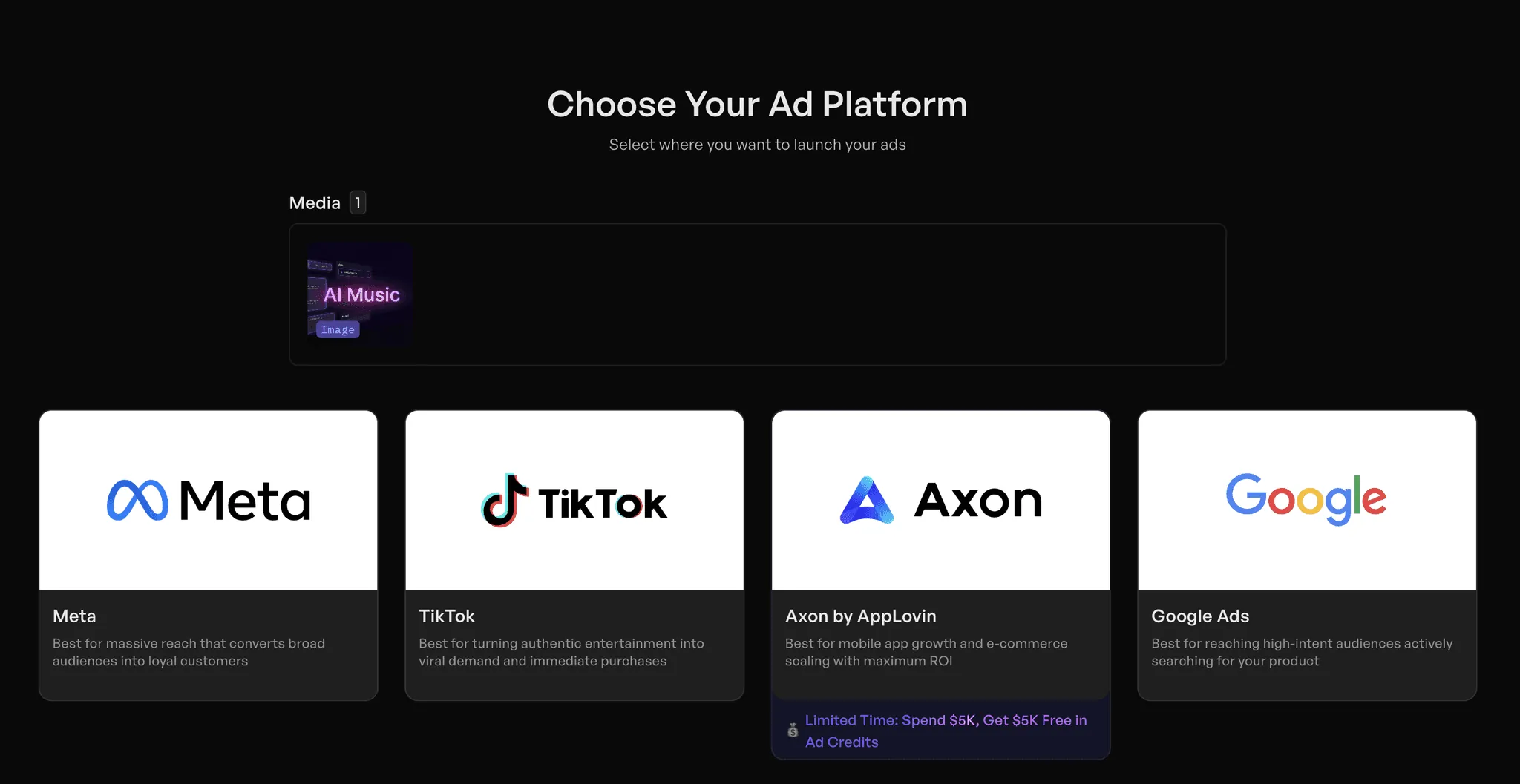 Choose your ad platform