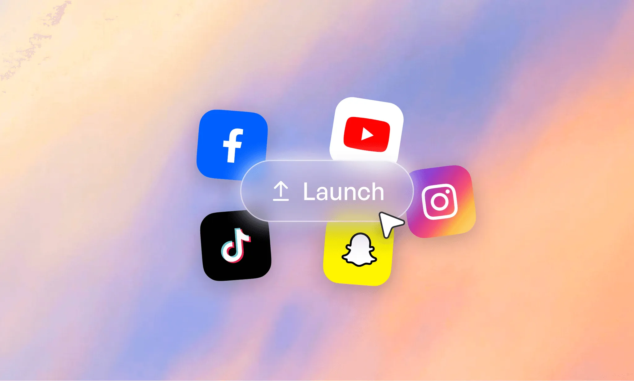 Launching one ad to TikTok, Instagram, Facebook, YouTube and Snapchat