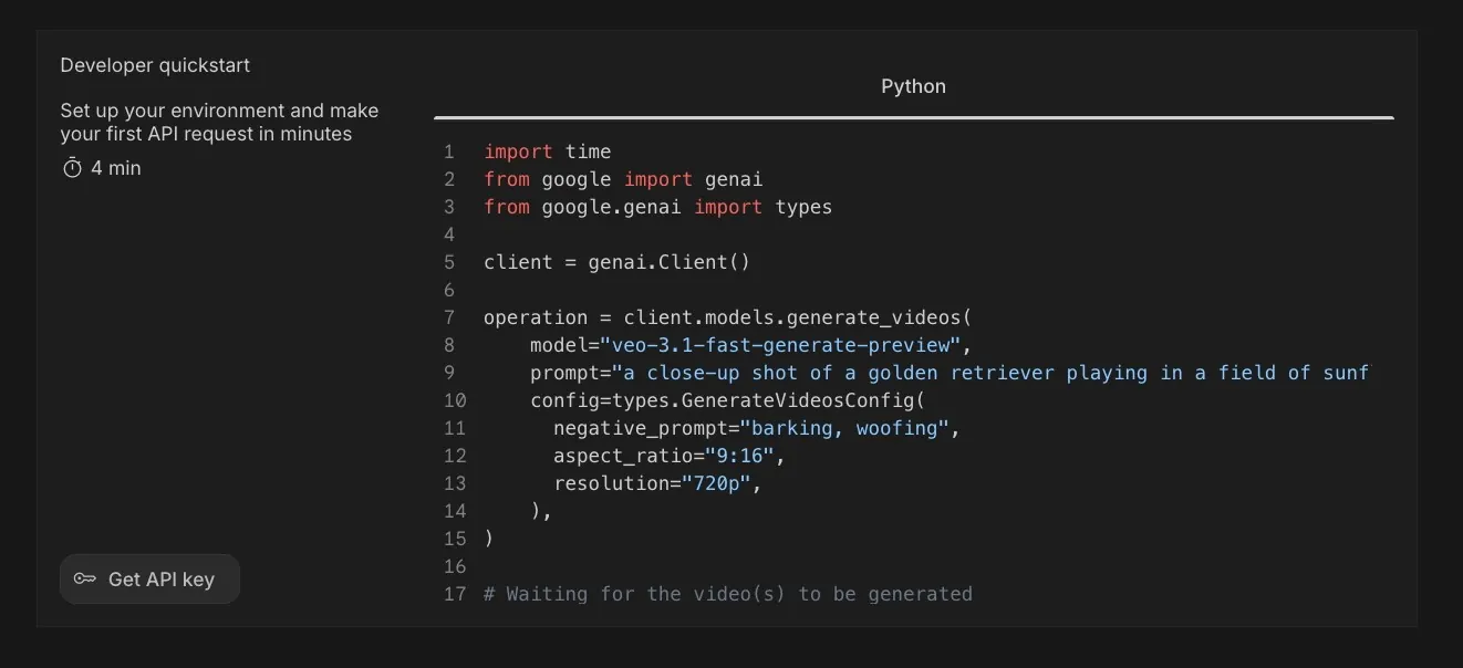 Pyton code for api