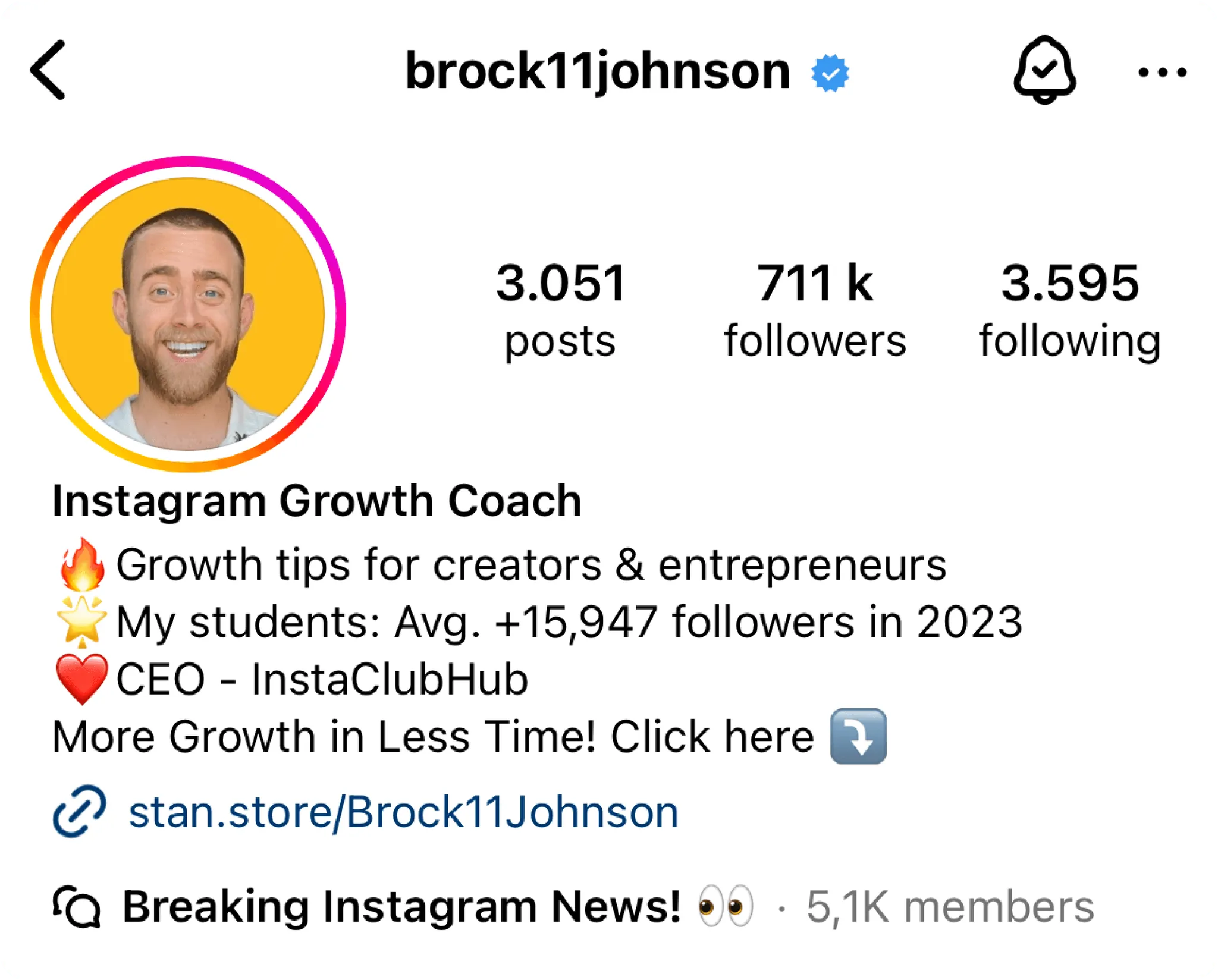 Instagram of brock11johnson