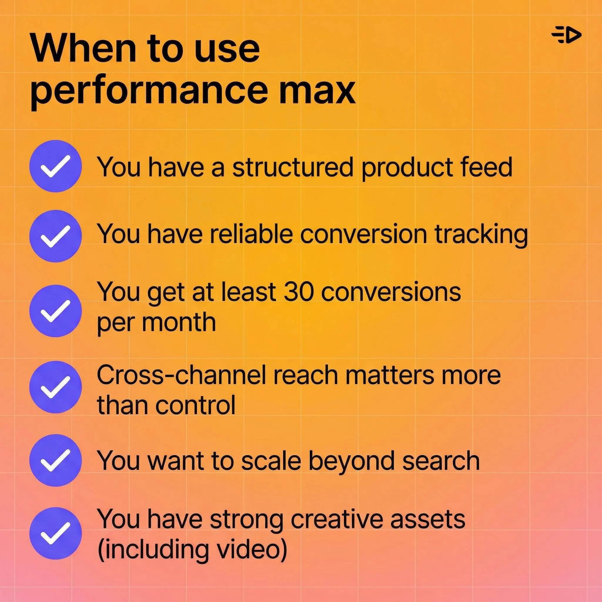 When to use PMAX