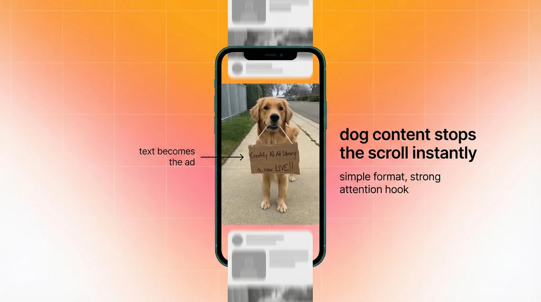 Dog holding sign