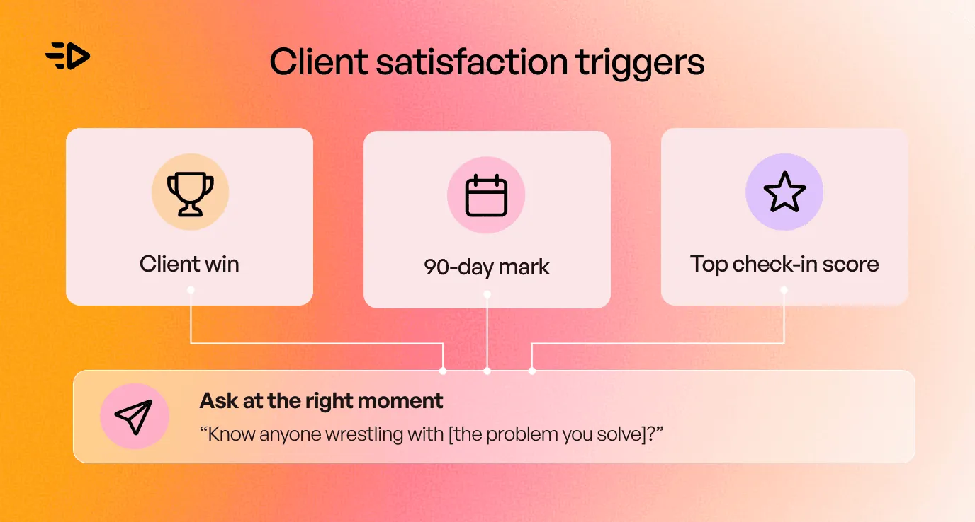 Client satisfaction triggers
